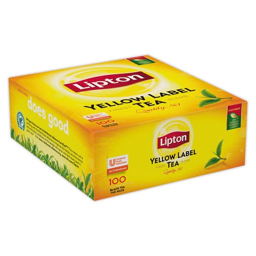 Thé noir Lipton yellow Label Tea Boite de 100 sachets fraicheur