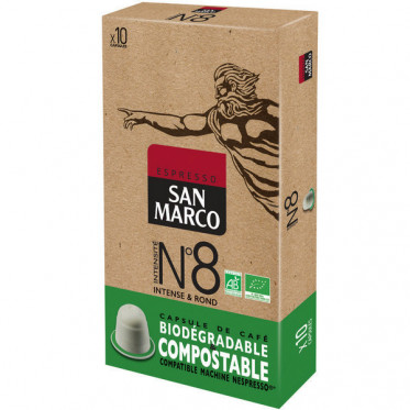 Nos cafés - Capsules compatibles Nespresso® - BIO N°8 - Café San Marco